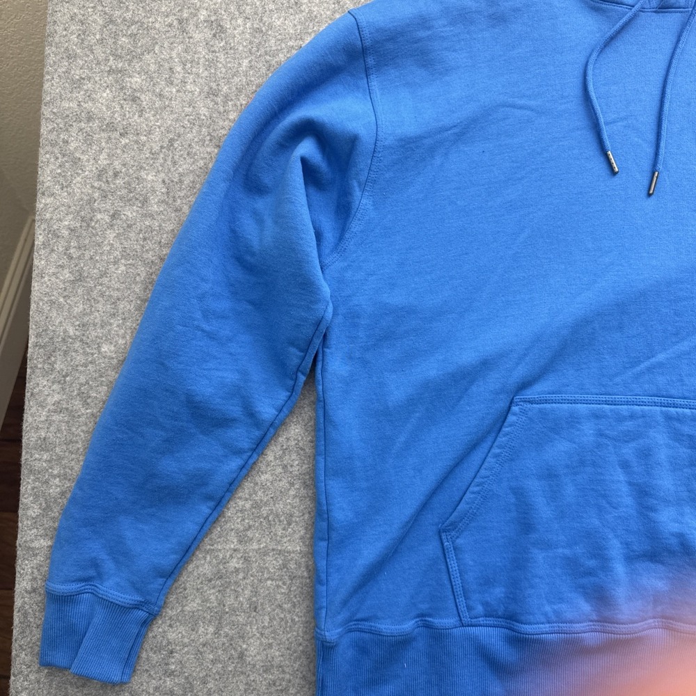 Champion Men's Blue Pullover Hoodie Size XL Graphic Print Logo Orange Highlights - Picture 5 of 12